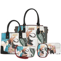 EMOTION 5PC SET (TOTE, CROSSBODY, POUCH, COINPURSE AND WALLET)