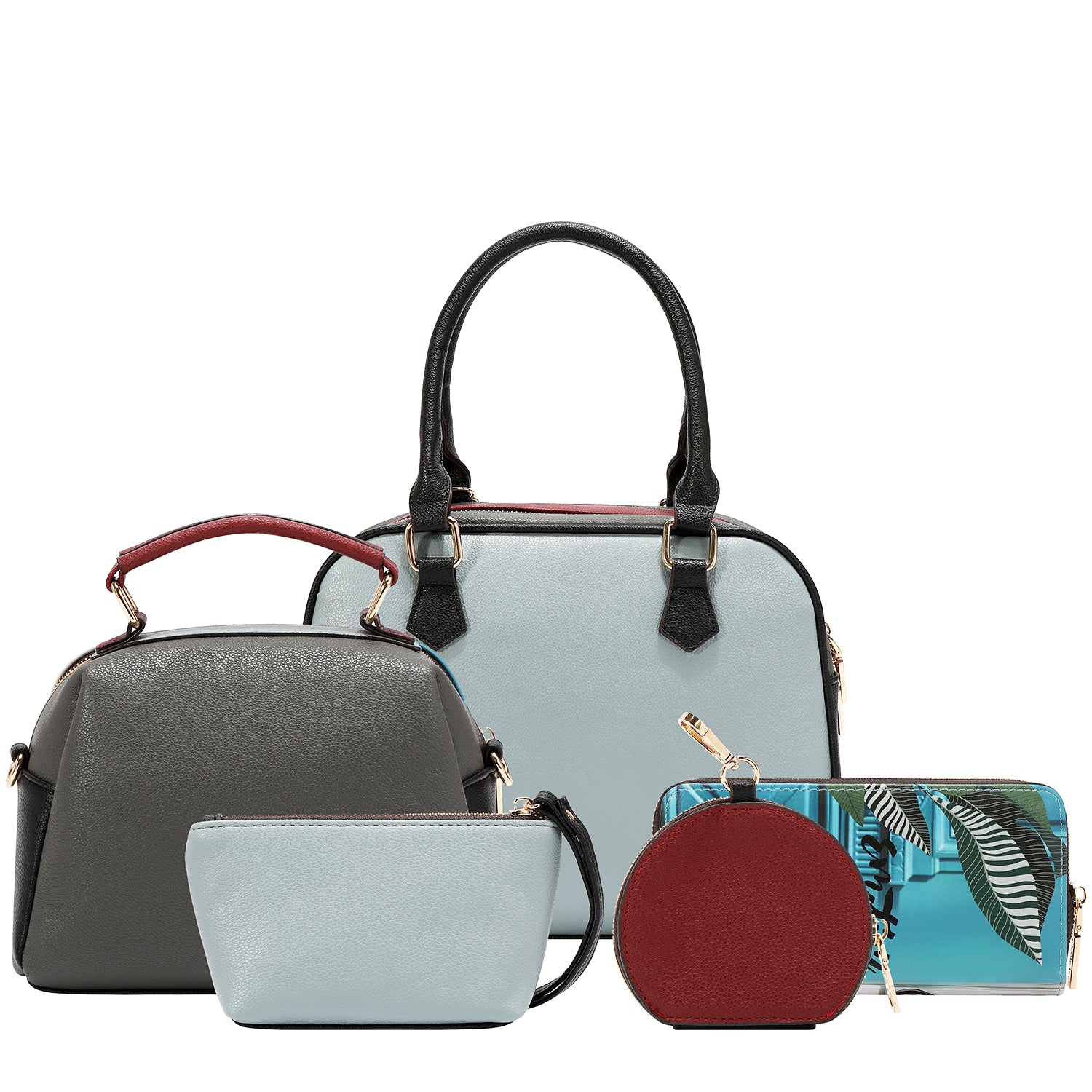 EMOTION 5PC SET (TOTE, CROSSBODY, POUCH, COINPURSE AND WALLET)