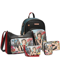 SABINA IMAGINES 5PC SET (BACKPACK, CROSSBODY, POUCH, COINPURSE, WALLET)