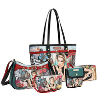 SABINA IMAGINES 5PC SET (SHOPPER BAG, CROSSBODY, POUCH, COINPURSE, WALLET)