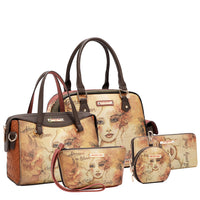 REFLECTION OF LOVE 5PC SET (SATCHEL BAG, CROSSBODY, POUCH, COINPURSE, WALLET)