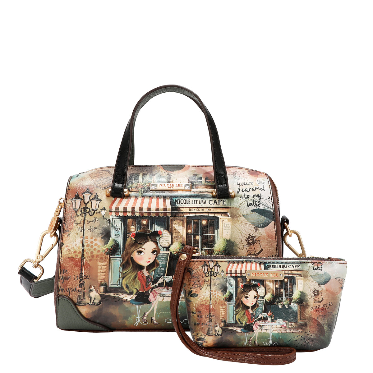 VIRTUAL FRIEND 5PC SET (BACKPACK, CROSSBODY, POUCH, COINPURSE AND WALLET)