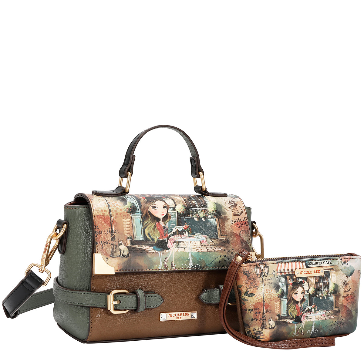 VIRTUAL FRIEND 5 PCS SET (TOTE, CROSSBODY, POUCH, COINPURSE AND WALLET)