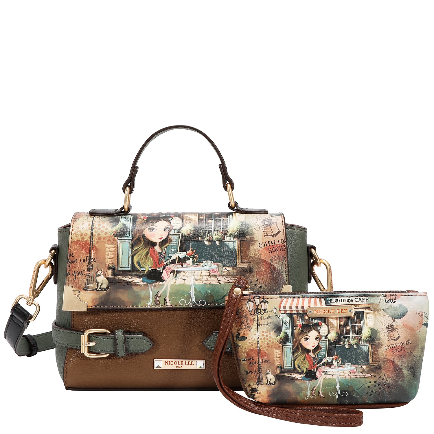 VIRTUAL FRIEND 5 PCS SET (TOTE, CROSSBODY, POUCH, COINPURSE AND WALLET)