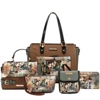 VIRTUAL FRIEND 5 PCS SET (TOTE, CROSSBODY, POUCH, COINPURSE AND WALLET)