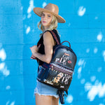 LARGE USB FASHION BACKPACK WITH CHARGING PORT AND POUCH