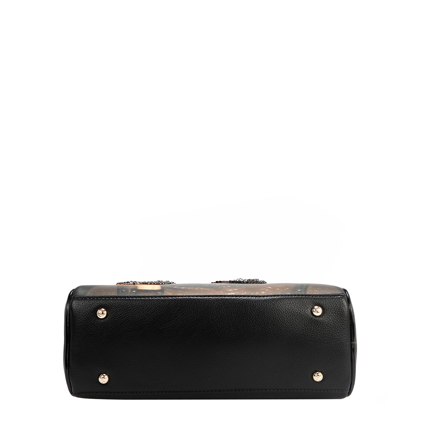 Samantha la Belleza Dome Bag with Embellishments and Vegan Leather