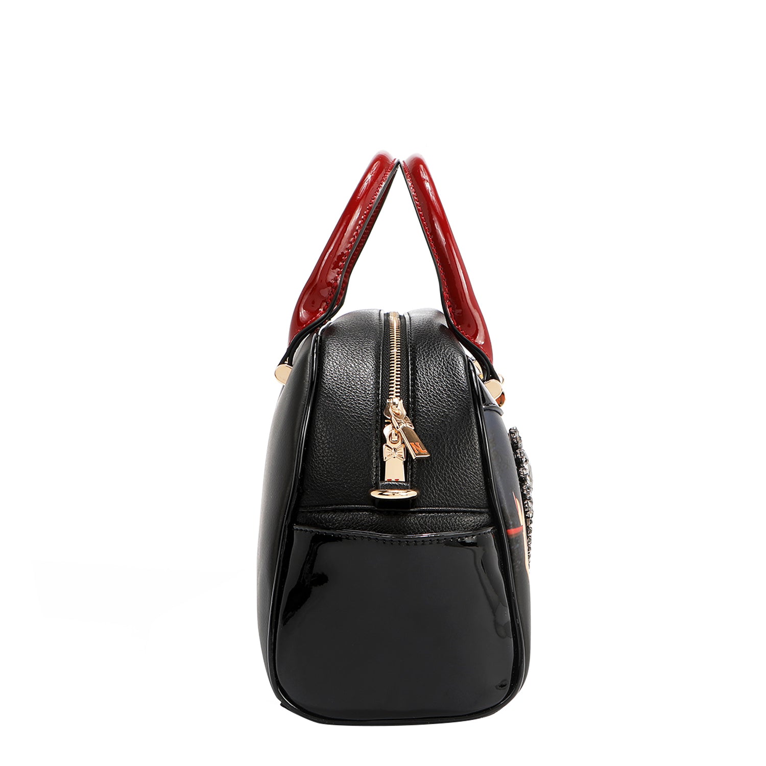 Samantha la Belleza Dome Bag with Embellishments and Vegan Leather
