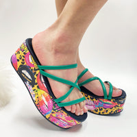 MULTI STRAP PLATFORM SANDALS