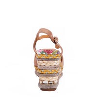 THE BACK OF BONNIE ESPADRILLE WEDGE SANDAL. FEATURING THE STUNNING MIX OF TEXTURES.