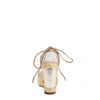 MAYA WRAP ESPADRILLE WEDGE SANDAL BACK WITH 4" PLATFORM WEDGE.