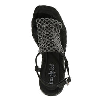CRYSTAL CHAIN WEDGE SANDAL