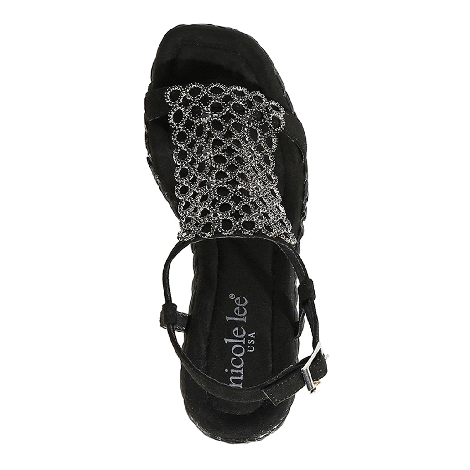 CRYSTAL CHAIN WEDGE SANDAL