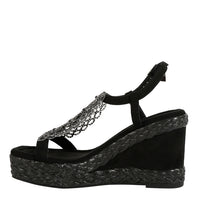 CRYSTAL CHAIN WEDGE SANDAL