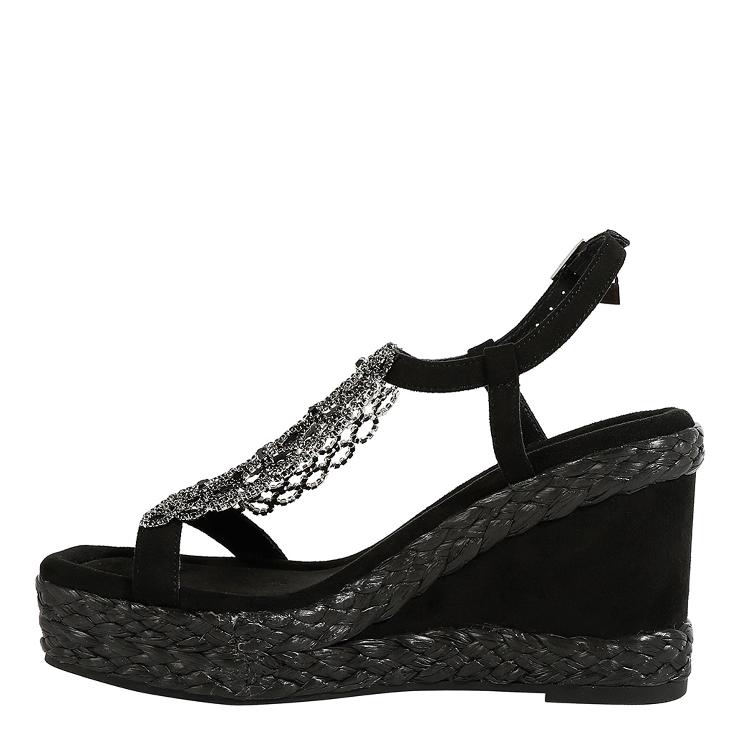 CRYSTAL CHAIN WEDGE SANDAL