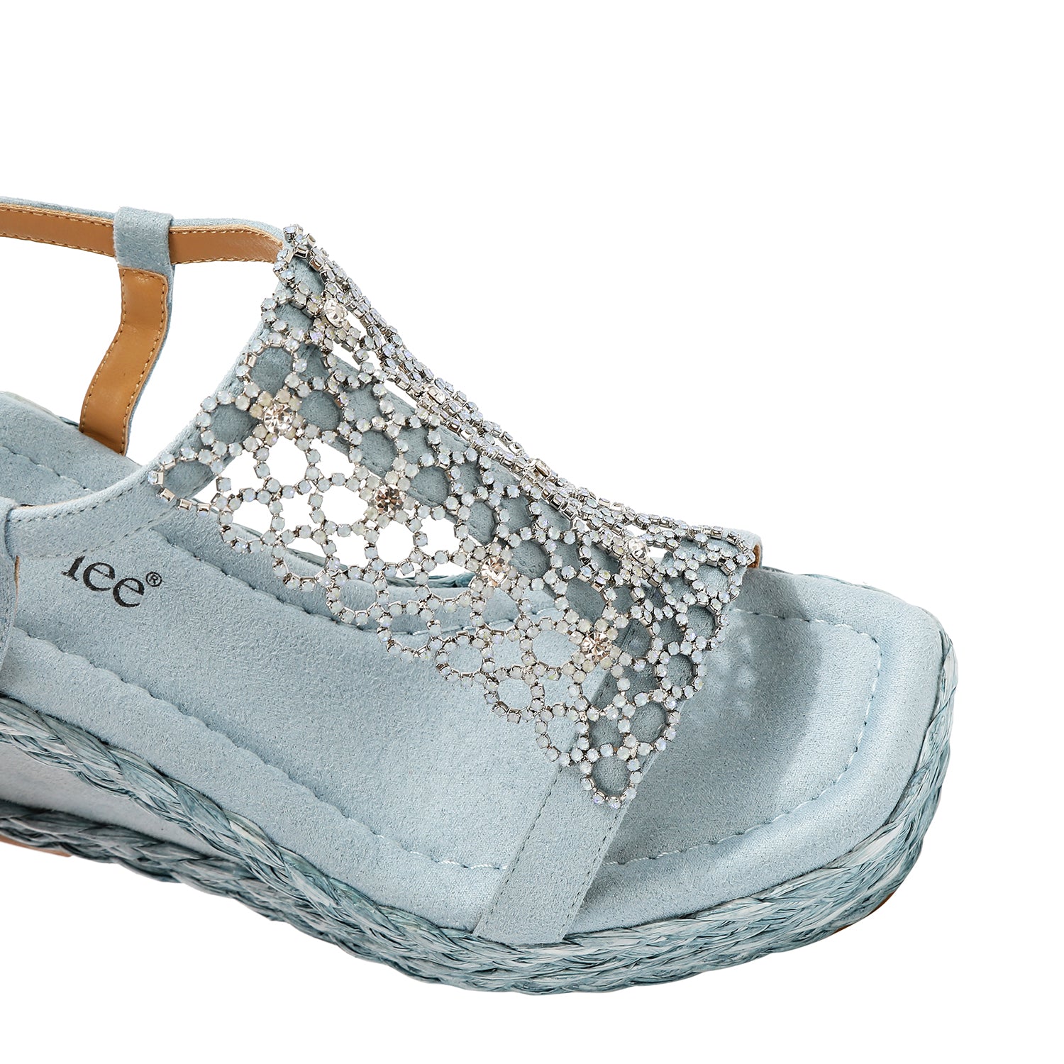 CRYSTAL CHAIN WEDGE SANDAL