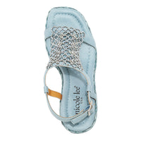 CRYSTAL CHAIN WEDGE SANDAL