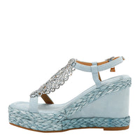 CRYSTAL CHAIN WEDGE SANDAL