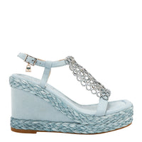 CRYSTAL CHAIN WEDGE SANDAL