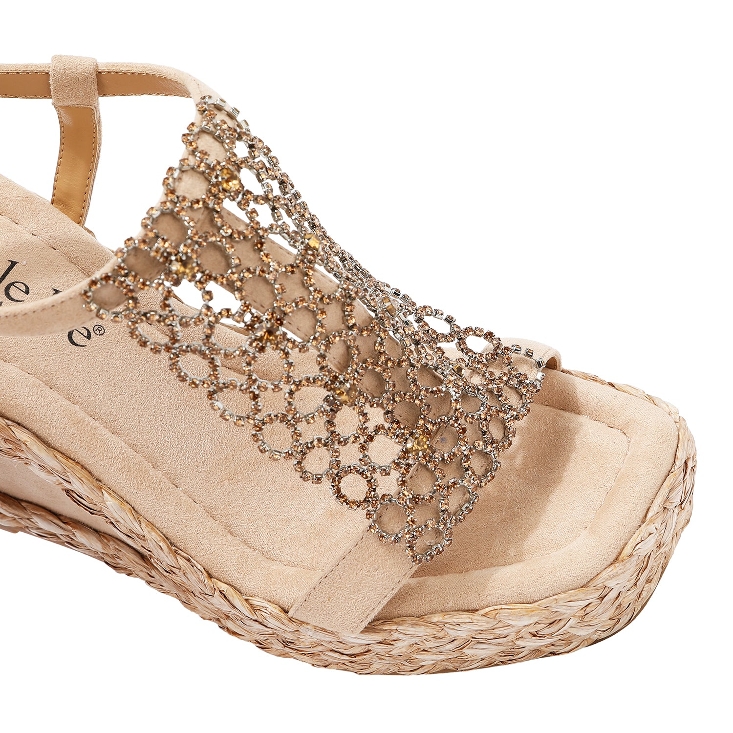CRYSTAL CHAIN WEDGE SANDAL