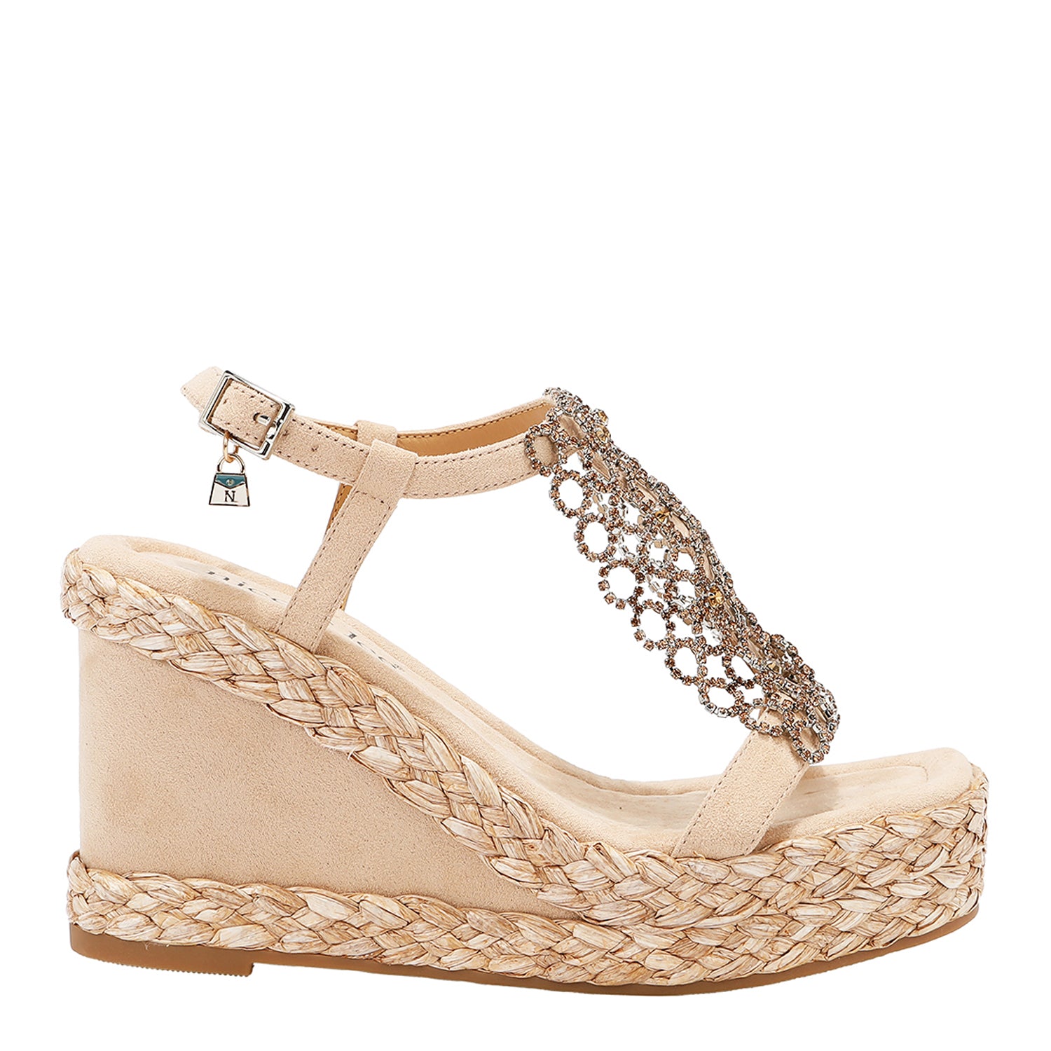 CRYSTAL CHAIN WEDGE SANDAL