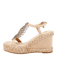 CRYSTAL CHAIN WEDGE SANDAL