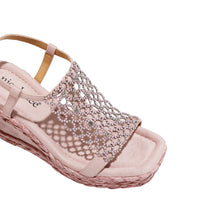 CRYSTAL CHAIN WEDGE SANDAL