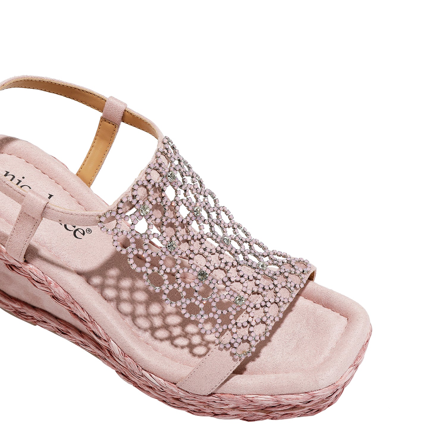 CRYSTAL CHAIN WEDGE SANDAL