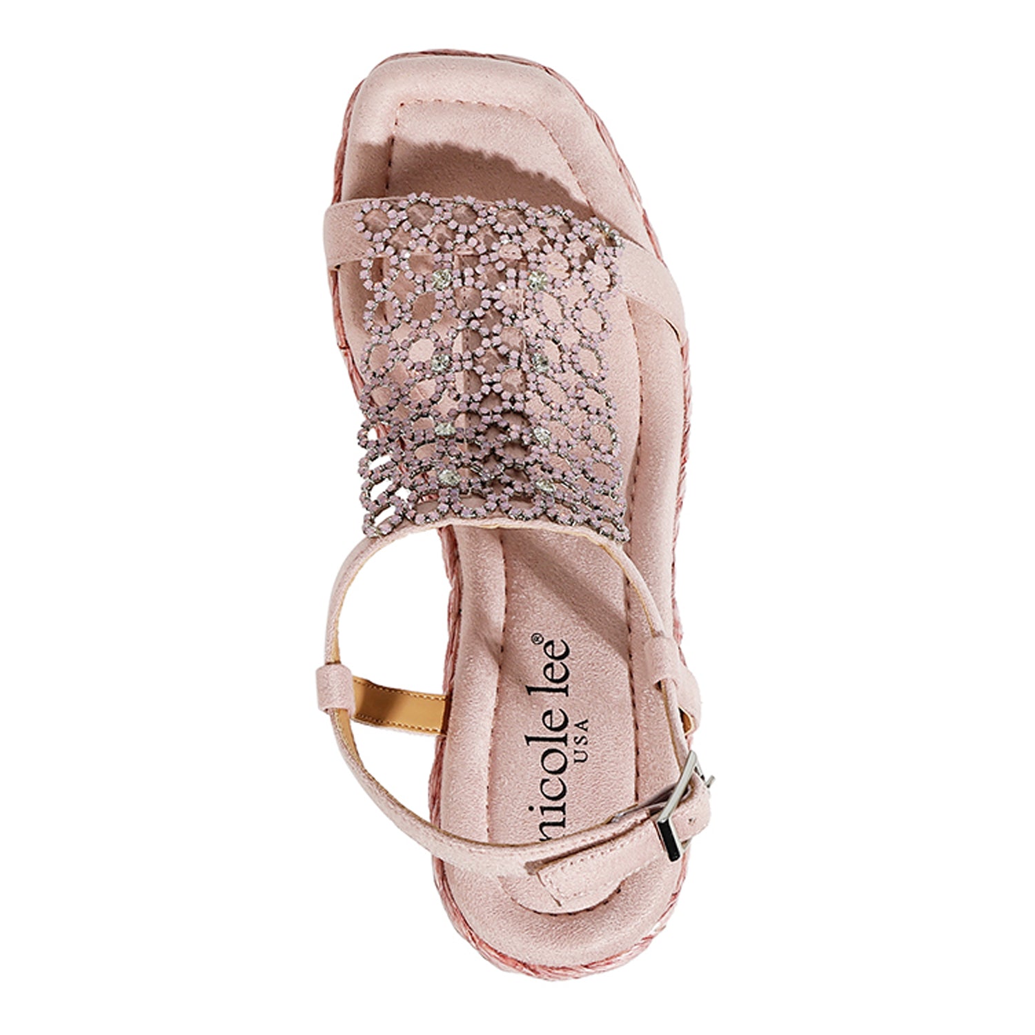CRYSTAL CHAIN WEDGE SANDAL