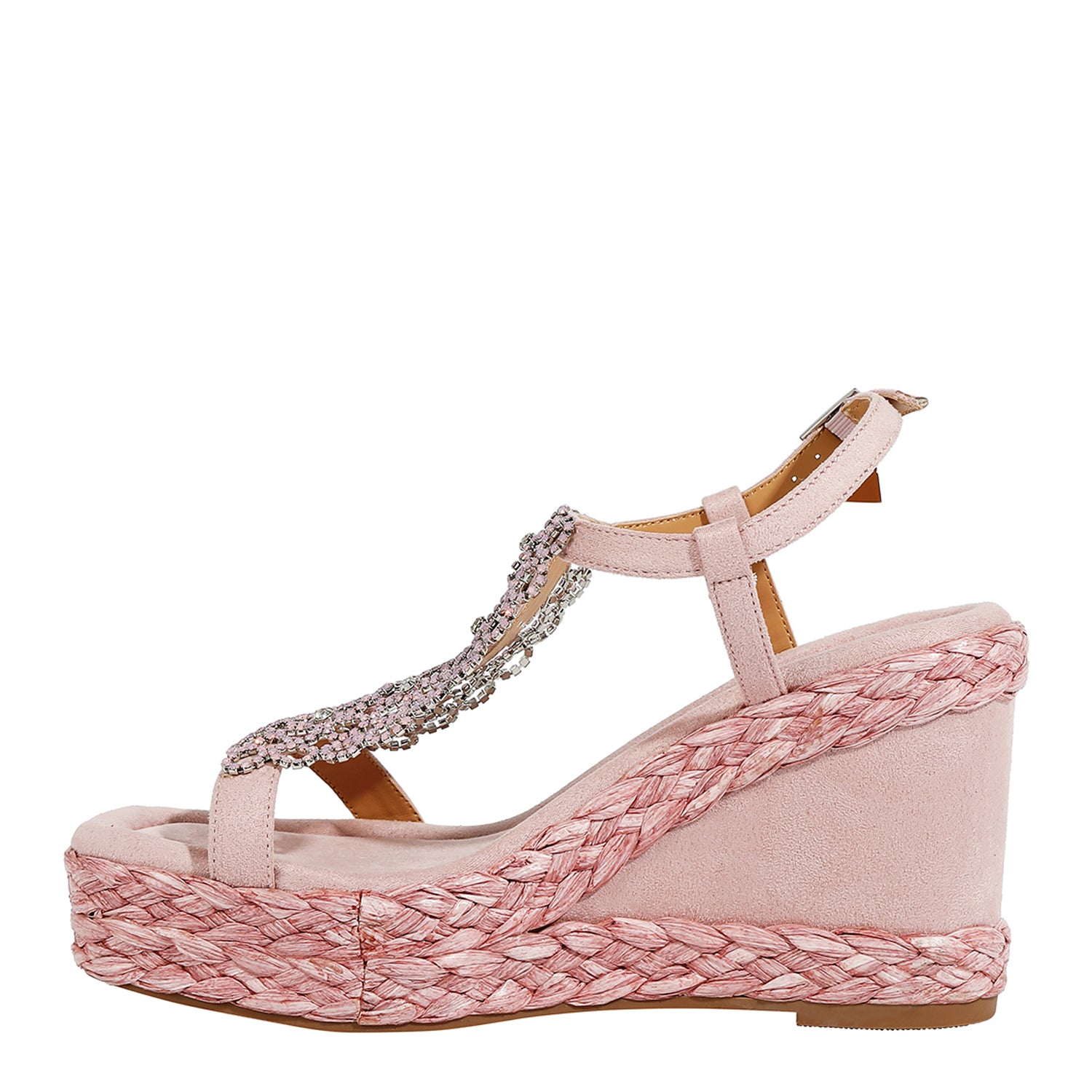 CRYSTAL CHAIN WEDGE SANDAL