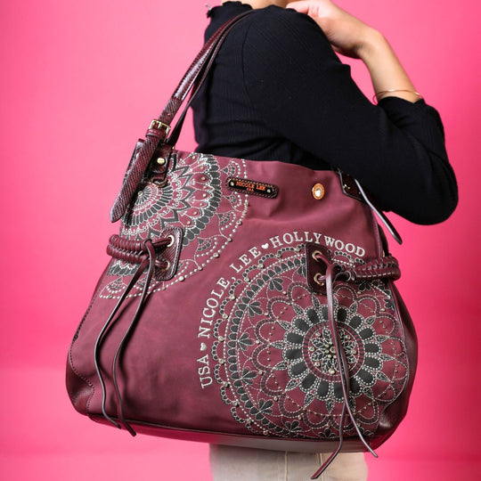 ★NlCK&NlCOLE★ NICOLE HOBO PADDING BAG_2 COLOR Nail Polish Hobo Bag, Spacious and Effortlessly Chic with V