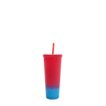 24 OZ STUDDED TUMBLER WITH STRAW