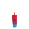 24 OZ STUDDED TUMBLER WITH STRAW