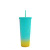 24 OZ STUDDED TUMBLER WITH STRAW