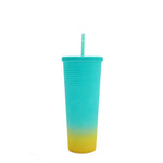 24 OZ STUDDED TUMBLER WITH STRAW