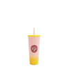 24 OZ STUDDED TUMBLER WITH STRAW