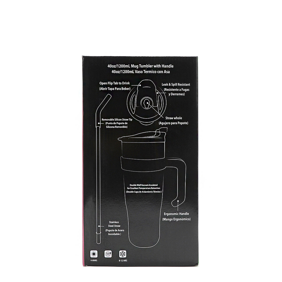 40 OZ PRINT TUMBLER WITH HANDLE