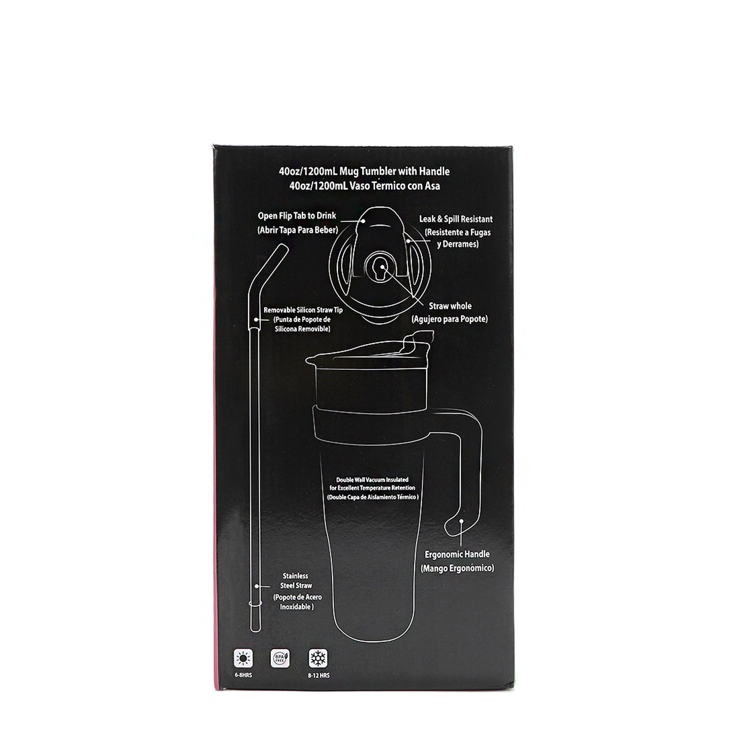 40 OZ PRINT TUMBLER WITH HANDLE