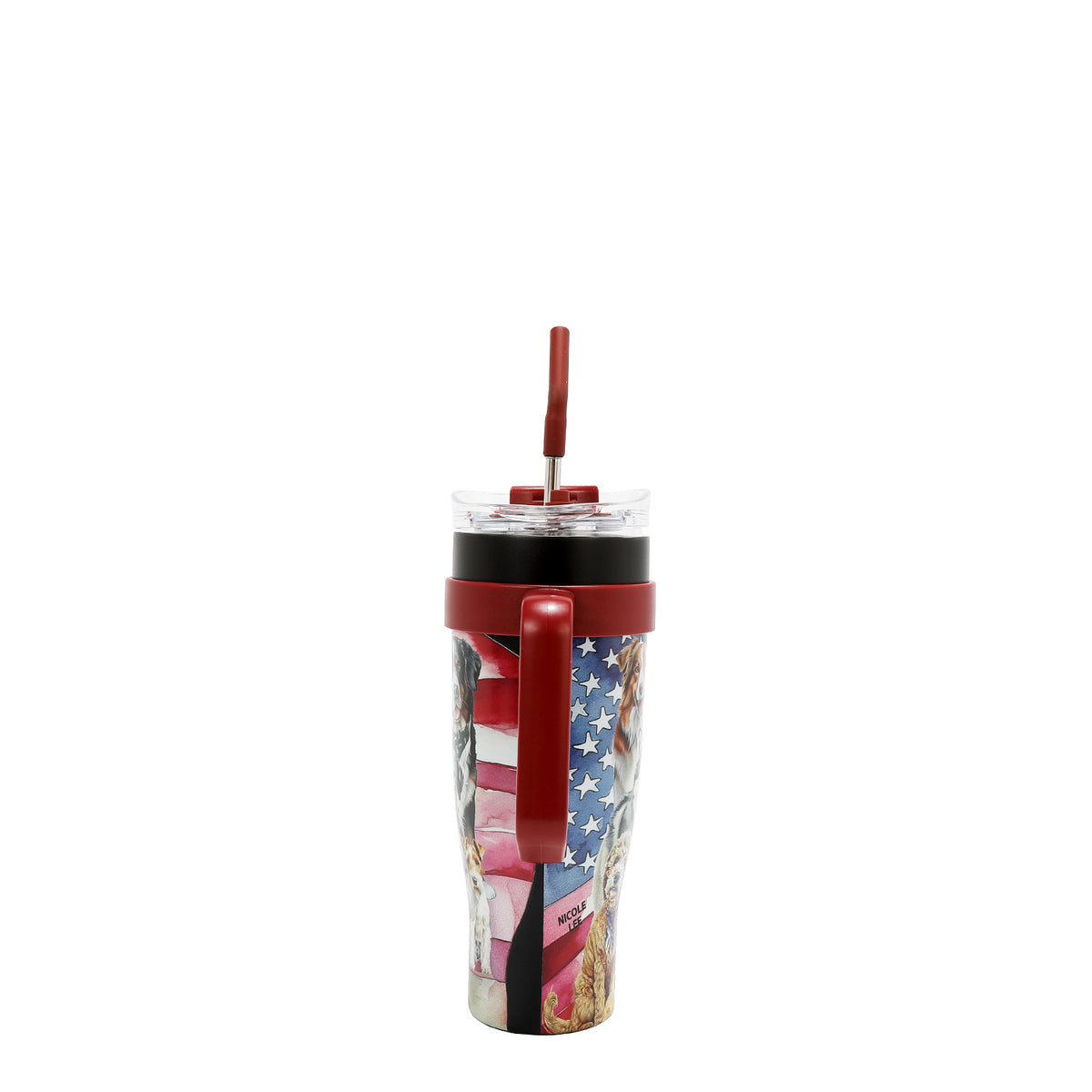 40 OZ PRINT TUMBLER WITH HANDLE