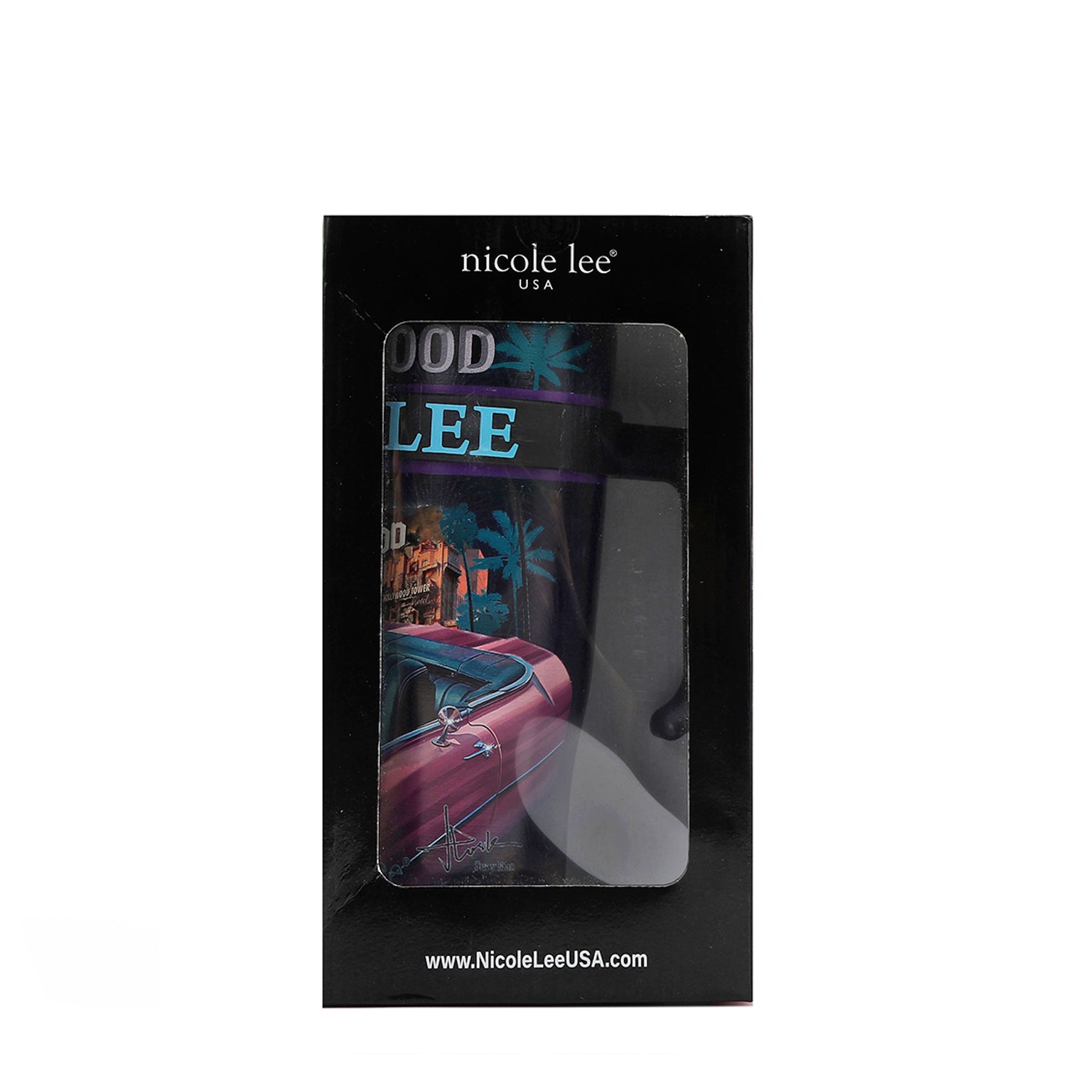 TUMBLER INSIDE OUR BLACK NICOLE LEE ORIGINAL BOX.
