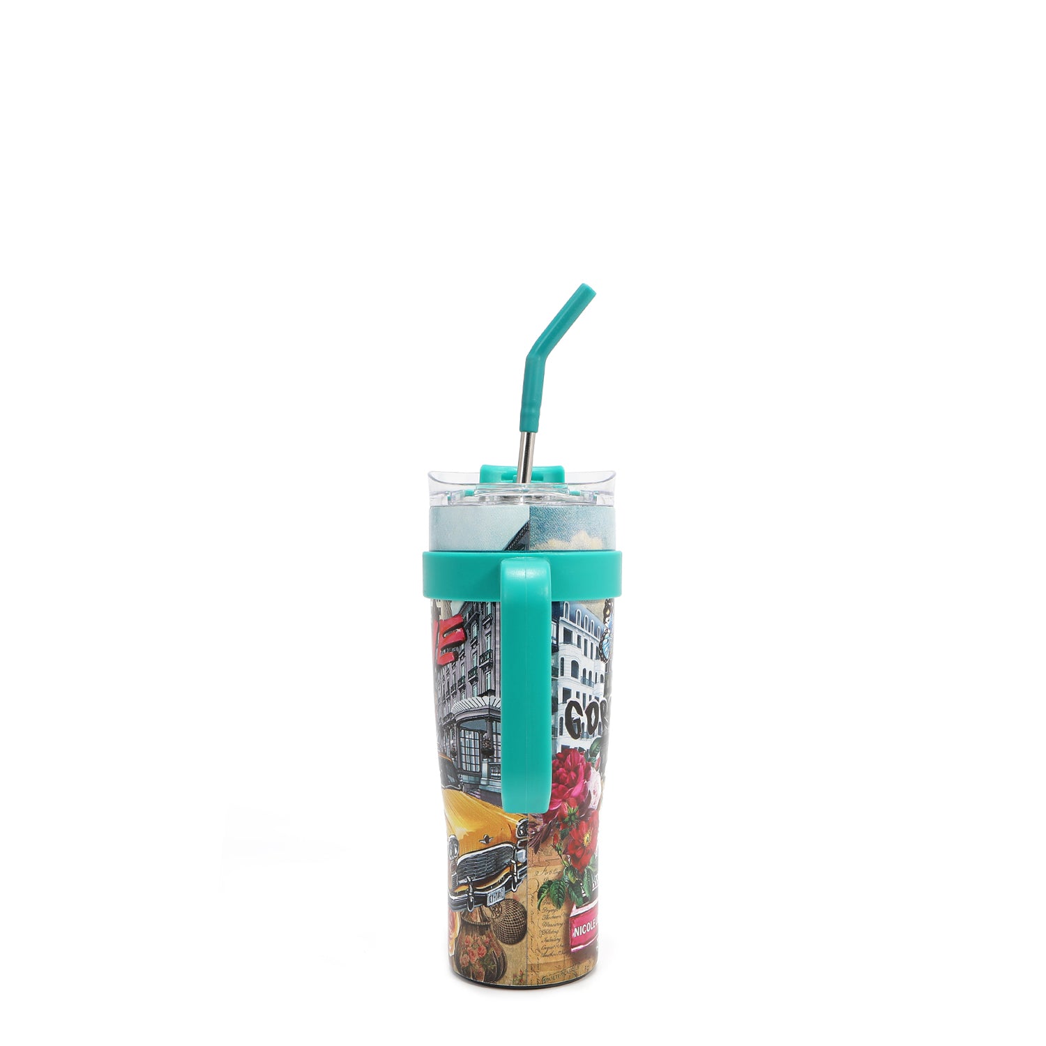 40 OZ PRINT TUMBLER WITH HANDLE