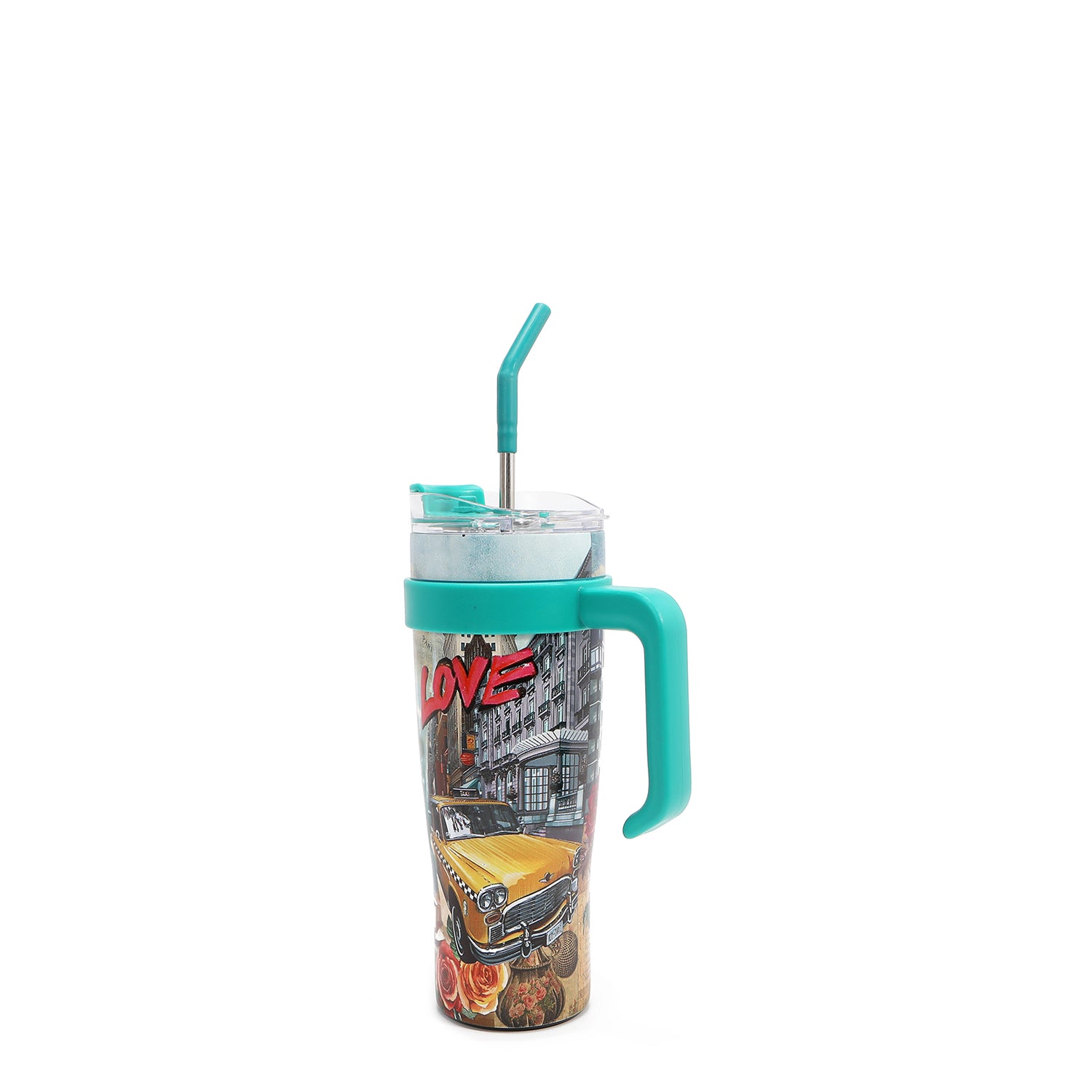 40 OZ PRINT TUMBLER WITH HANDLE