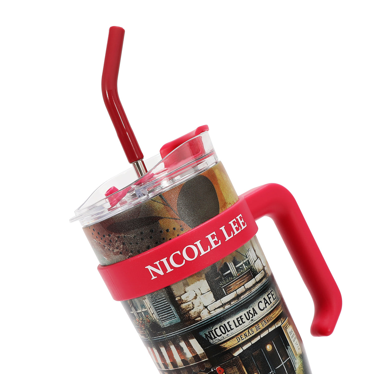 40 OZ PRINT TUMBLER WITH HANDLE