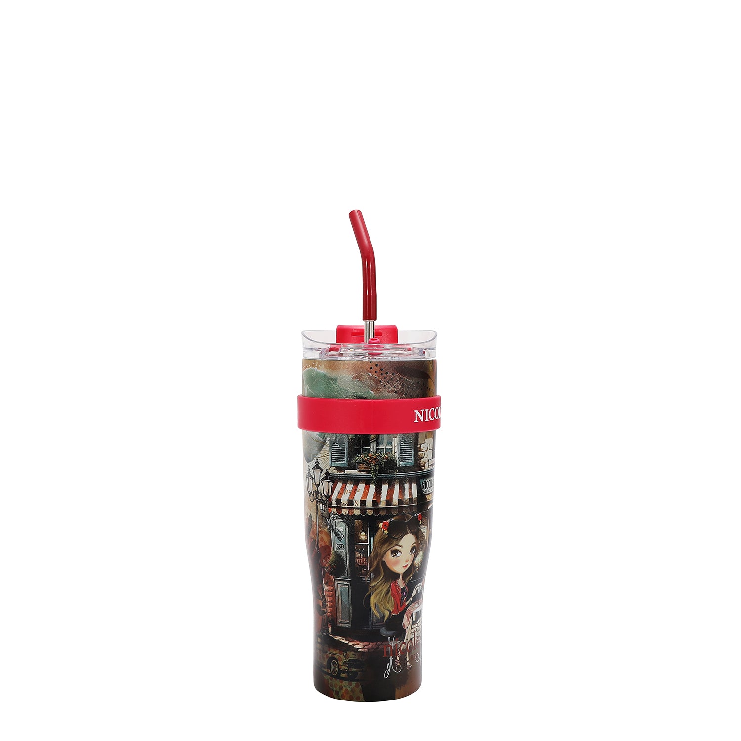 40 OZ PRINT TUMBLER WITH HANDLE
