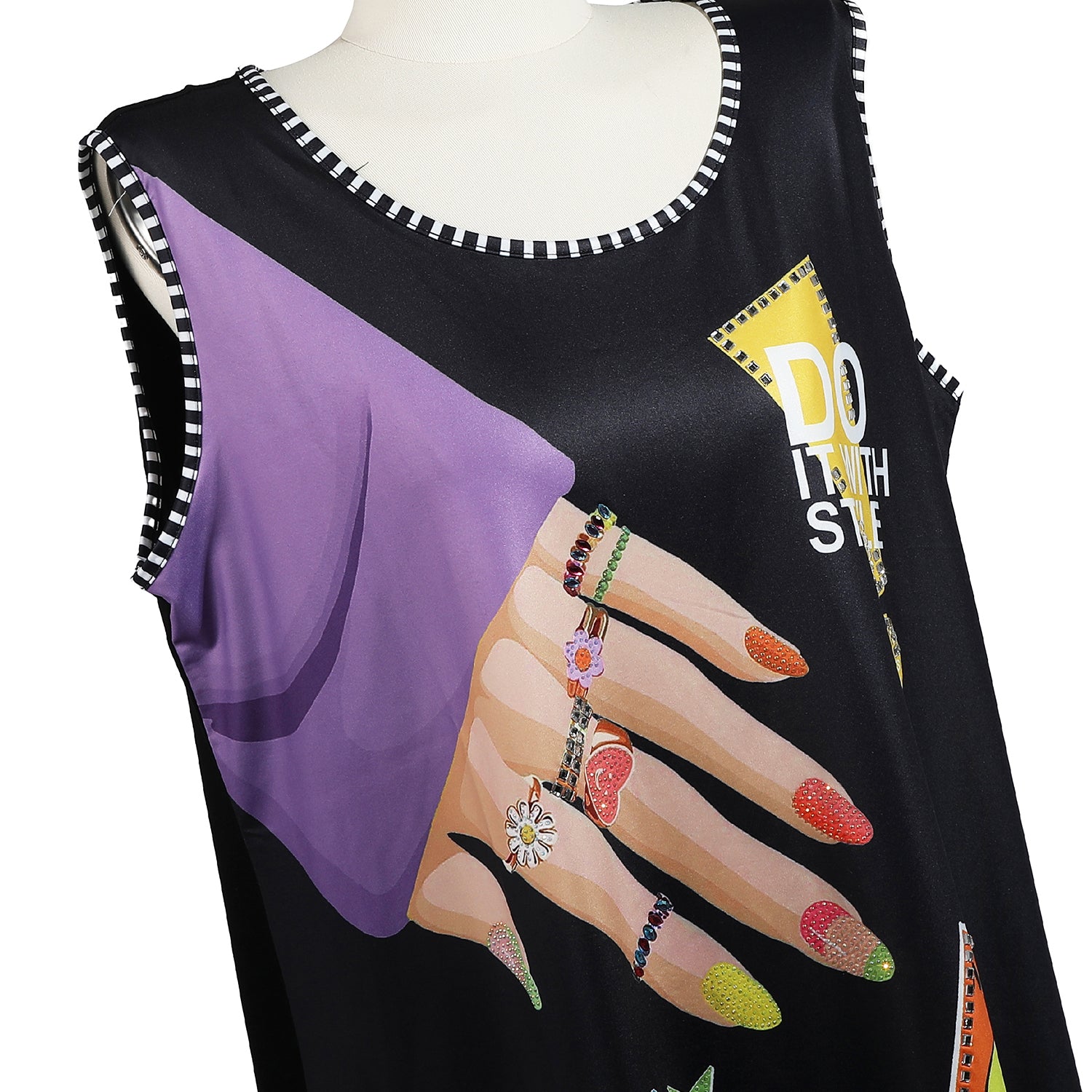 NICOLE LEE BLING TUNIC TANK TOP