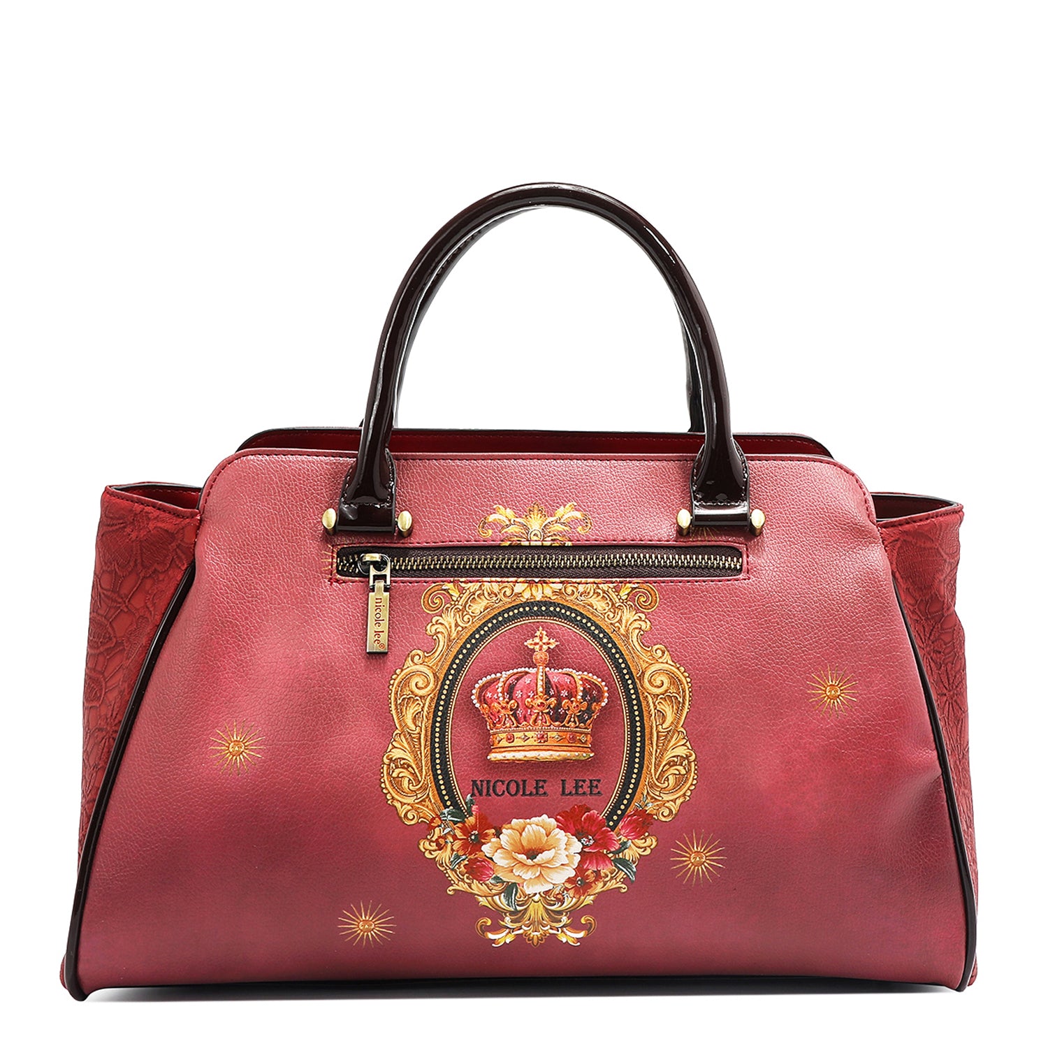 The Queen Wide Handbag with Embellishments, Bow and Tassel Charm