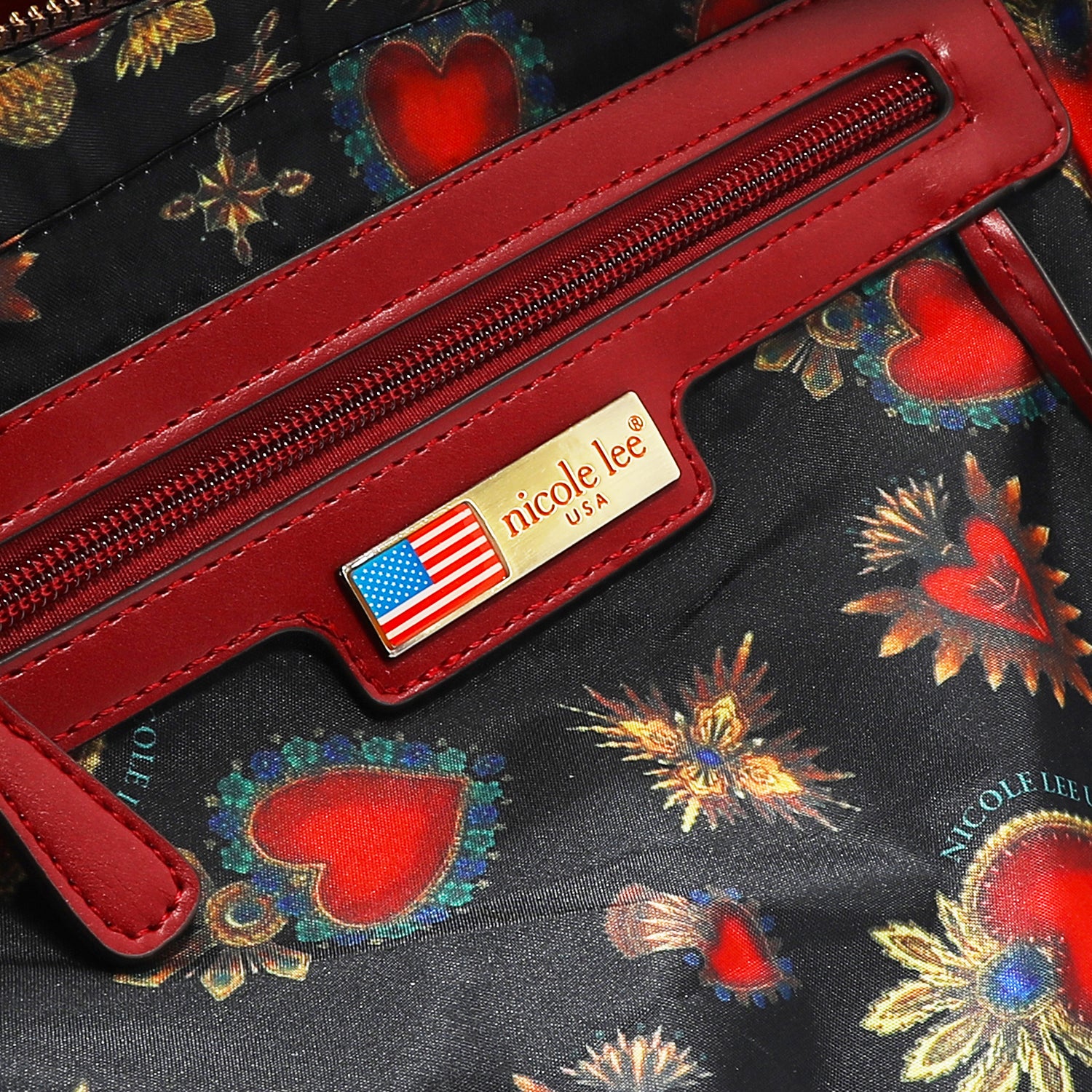 The Queen Wide Handbag with Embellishments, Bow and Tassel Charm