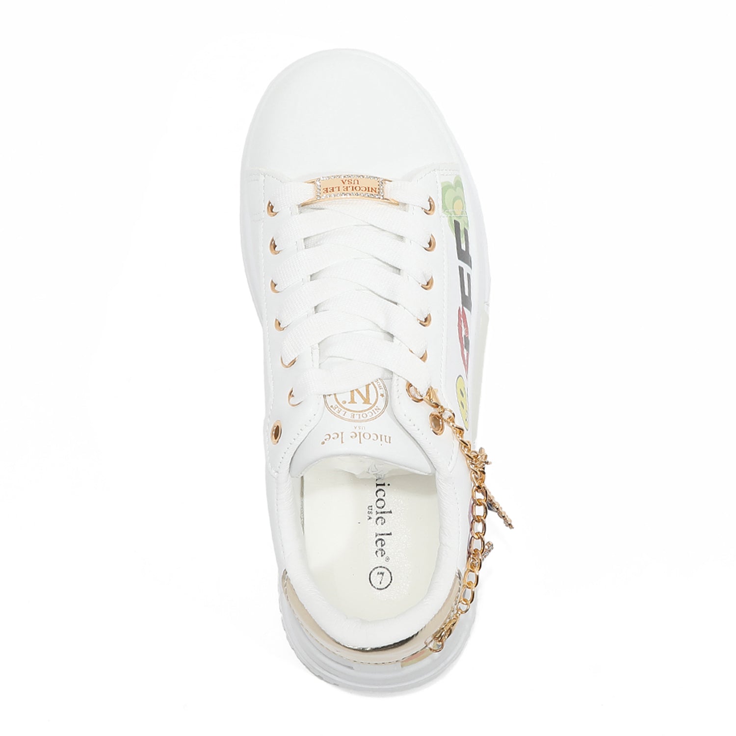 Fashion Charm Sneakers Embellished with Detachable Shoe Charm with