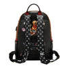 LARGE USB FASHION BACKPACK WITH CHARGING PORT AND POUCH