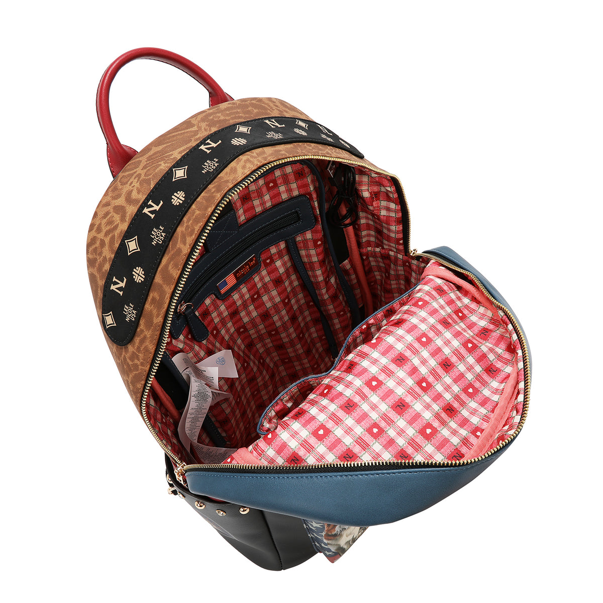 LARGE USB FASHION BACKPACK WITH CHARGING PORT AND POUCH